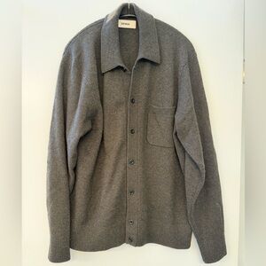 Buck Mason Button-Up Cardigan in Dark Loden